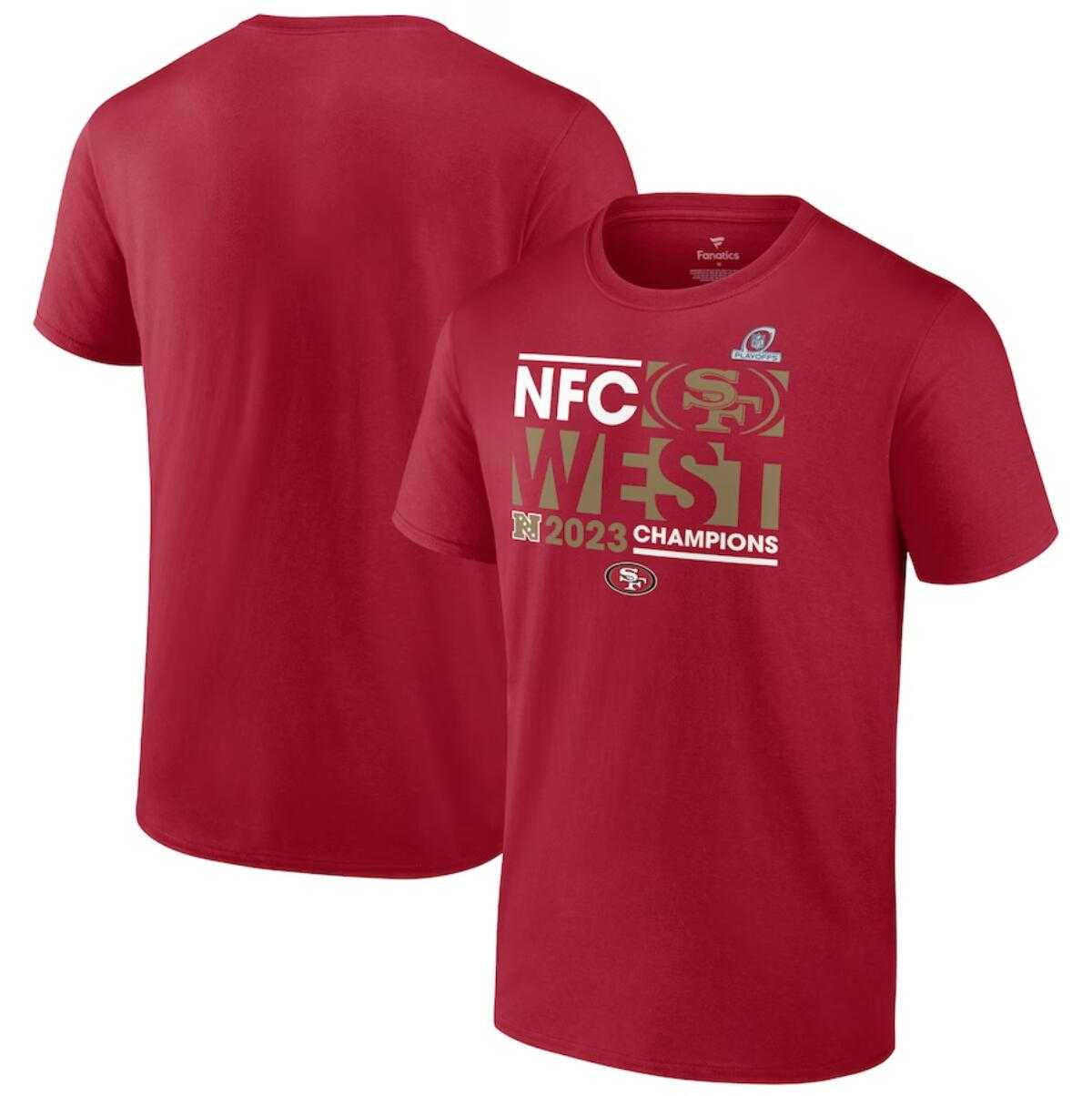 Men's San Francisco 49ers Scarlet 2023 NFC West Division Champions Conquer T-Shirt,We sell and wholesale Men's San Francisco 49ers Scarlet 2023 NFC West Division Champions Conquer T-Shirt on line form chian!
